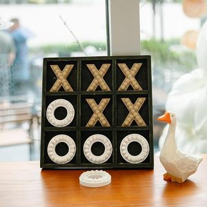 Tablero de Juego de Tres en Raya de Madera de Lujo, Hecho a Mano, Decorativo, Rompecabezas XO para Mesa de Centro, Hogar u Oficina - Product Image 3