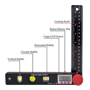 Medidor de Ángulos Digital 3 en 1, Nivel y Regla, Nylon y Fibra de Vidrio Resistentes, 0 ~ 999.9 °   Rango de medición con botón de cero, 7 pulgadas de longitud - Product Image 5