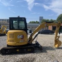 Mini-excavatrice sur chenilles hydraulique CAT 303.5E de 3,5 tonnes, robuste, moteur puissant, fonctionnement stable, excavatrice d'occasion pour le marché mondial