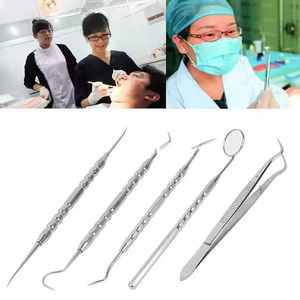 Kit d'outils dentaires manuels professionnels DETAIN IMPEX avec miroir, sonde, pince et gratteur, certifié CE pour les soins bucco-dentaires et l'utilisation chirurgicale - Product Image 3