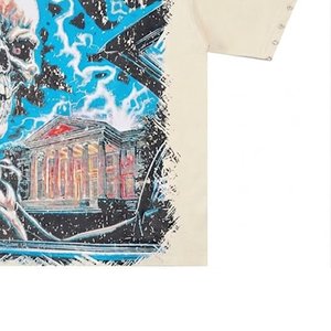 T-shirts pour hommes de haute qualité, coupe ample, épaules tombantes, coton lourd, logo imprimé personnalisé, fournisseur de streetwear, vêtements d'été pour hommes - Product Image 6