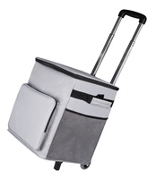 Sac isotherme souple à roulettes pour 60 canettes, sac isotherme roulant pour canettes, sac isotherme de pique-nique à roulettes
