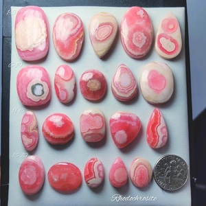 Pierre précieuse de rhodochrosite de qualité supérieure, pierre rose rayée pour bijoux de caractère et objets de collection - Product Image 1