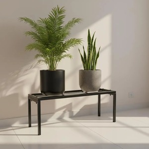 Support de Jardinière Métallique Extérieur Durable, Support de Jardinière Surélevée, Cadre en Acier Robuste, Porte-Plantes pour Patio et Jardin - Product Image 1