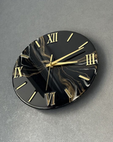 Horloge murale de luxe en résine époxy, design rivière fait main, style moderne antique, décorative pour mariage, maison, bureau, salon