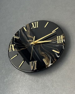 Luxury Resin Epoxy Wall Clock Handmade River Design Modern Decorative Clock for Home Office Living <b>Room</b> - Product Image 4