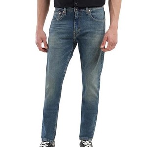 High Quality Tight Stretch Denim <b>Jeans</b> Mid Waist Micro <b>Elastic</b> Custom Streetwear Straight Stacked Slim Fit for Men <b>Jeans</b> - Product Image 2