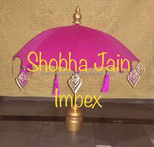 Parapluies de grande taille en polyester pour les cérémonies de Mehndi, mariages, Haldi, décoration de la cérémonie des mariés et des invités - Product Image 6
