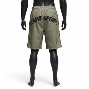 Men Windbreaker <b>Shorts</b> 120 GSM Lightweight Woven Polyester Olive Breathable Laser Cut Panels Custom Logo men's <b>shorts</b> Quick Dry - Product Image 2