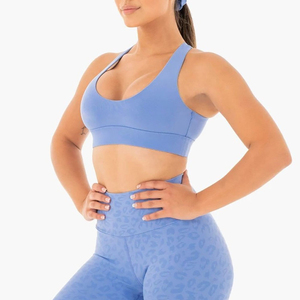 Soutien-gorge de sport pour femme de haute qualité, respirant, avec logo personnalisé, style simple, sensation seconde peau, grande taille, pour le yoga et le fitness, fermeture avant - Product Image 6
