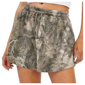 กางเกงขาสั้นแฟชั่นสตรีทแวร์ลายพรางสำหรับออกกำลังกายผู้ชาย สกรีนโลโก้ได้ ผ้าคอตตอนเนื้อหนา กางเกงวิ่งมีเชือกผูก - Product Image 1