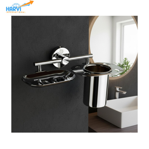 Elegante y Duradero Juego de Jabonera y Vaso de Pared de Material Arion para Baños y Hoteles Modernos y Ecológicos - Product Image 5