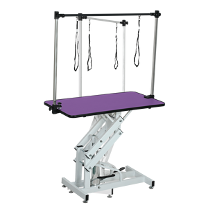 โต๊ะกรูมมิ่งสัตว์เลี้ยงไฮดรอลิกสีม่วงขนาด 42.5 นิ้ว พร้อมแขนรูปตัว 'H' - Product Image 4