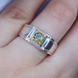 Bague en tsavorite verte, argent sterling 925, pierre de naissance de janvier, bague de fiançailles ou de promesse, cadeau pour elle - Product Image 4