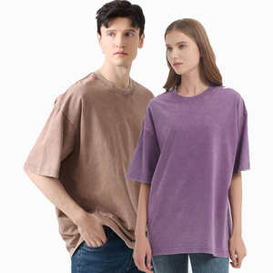Camiseta Nueva con Lavado Ácido, Estampado Personalizado, Estilo Vintage, Oversize, de Algodón, para Hombre y Mujer, Ropa Casual - Product Image 1