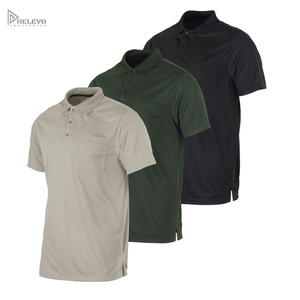 Polos unis pour hommes avec broderie et impression de logo personnalisés, tissu doux et respirant en plusieurs couleurs, logo personnalisé OEM - Product Image 1