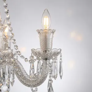 Traditional <b>Crystal</b> <b>Chandelier</b> Ceiling Mount Indoor Home Decor <b>Lighting</b> Fixture for Living Room - Product Image 2
