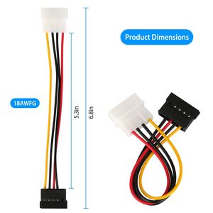 Confezione da 2 adattatori per cavo dati da 4 pin maschio a 15 pin femmina, connettori e adattatori di alta qualità - Product Image 3