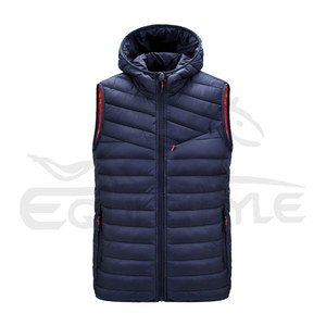 Mens Hooded Sleeveless <b>Puffer</b> <b>Vest</b> Quilted Design Custom Logo Plus Size Winter Wear Lightweight Down Cotton Padded <b>Vest</b> - Product Image 3