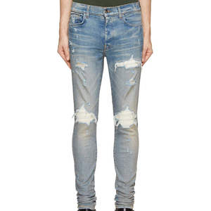New Designer Men's Winter High Street Straight Stylish Medium Wash Breathable Men Denim <b>Jeans</b> - Product Image 2