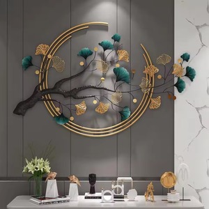 Décoration murale en métal Art Déco de luxe, élégante décoration murale en acier inoxydable pour salon, bureau, hôtel et design d'intérieur moderne - Product Image 5