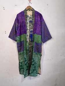 5 100 Piezas Kimono Vintage de Seda Pura para Mujer, Estilo Hippie Bohemio, Elegante, con Estampado Floral, para Primavera y Verano - Product Image 5