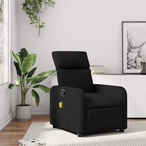 Fauteuil inclinable de massage individuel en similicuir noir - Product Image 1