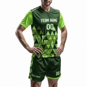 New Football Jersey Men Shorts Shirt <b>Set</b> Customize Soccer Uniform Sportswear Training Wear Tracksuit <b>Set</b> Breathable Fabric - Product Image 1