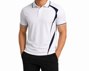 Chemise Piqué Homme Personnalisable à Manches Courtes – Tissu Respirant Tricoté Couleur Unie Polyester/Coton 220g – ODM Faible MOQ - Product Image 2