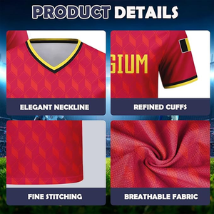 ชุดฟุตบอลที่ปรับแต่งได้อย่างเต็มที่ |   ชุดพิมพ์ลายแบบ Sublimation สำหรับผู้ชาย |   ดีไซน์โดดเด่นสำหรับผู้ใหญ่ - Product Image 4