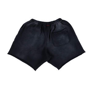 Shorts décontractés vintage pour hommes, personnalisés, en toile épaisse 100 % coton, couleur unie, broderie et impression, taille élastique - Product Image 4