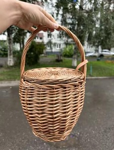 Cesta de Mimbre para Picnic y Almacenamiento, Cesta de Almacenamiento de Frutas Hecha a Mano, Ratán Natural, Moderna y Multifuncional, Hecha en Vietnam - Product Image 6