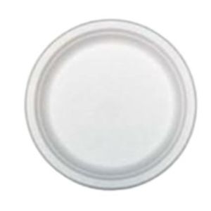 Plato Redondo Compostable de 7 Pulgadas, Plato Desechable Biodegradable de Bagazo Blanco para Restaurantes, Catering y Eventos - Product Image 3