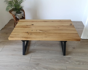 Table basse de style antique haut de gamme en noyer et noir mat, en bois et pierre, pour salon et salle à manger - Product Image 4