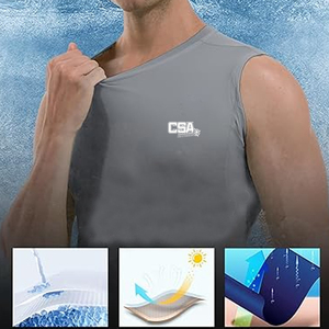 Camiseta de compresión sin mangas de estilo moderno para hombre, transpirable, ligera, para entrenamiento y correr - Product Image 5