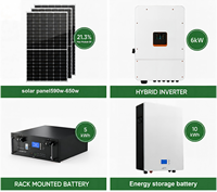 Hybrid-PV-Solarsystem 3kW 5kW 10kW 15kW, Netzunabhängiges Haushalts-Solarstromerzeugungssystem-Set