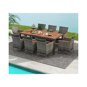 Mobilier de jardin extérieur en rotin et osier de style moderne du Viet Nam 1-8 ensemble de salle à manger de patio avec canapé boîte en carton incluse - Product Image 5