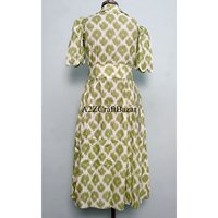 Robe Midi Décontractée 100% Coton pour Filles, Femmes et Dames, Confortable, Moderne, à Boutons, Imprimé Floral, Respirante, Idéale pour la Plage et les Fêtes, Modèle Designer