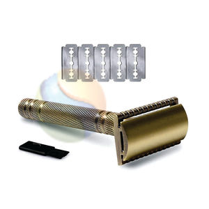 Maquinilla de Afeitar de Seguridad Profesional de Alta Calidad con Doble Hoja de Acero Inoxidable y Mango Largo para Hombres - Product Image 2