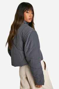 Modern Fit Lightweight Warm Quilted Women's Puffer <b>Jacket</b> Zip Front Winter Outerwear Hooded Collar Soft Padding Regular Size - Product Image 6