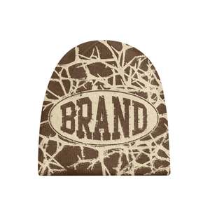 Gorro de Punto Acrílico con Estampado Geométrico Sublimado de Tu Marca, Unisex, Estilo Urbano, para Invierno, 56-58CM - Product Image 2