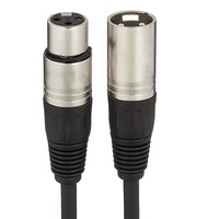 Câble de microphone XLR mâle-femelle 3 broches Hotion de haute qualité pour haut-parleur avec conducteurs en cuivre nu, gaine en PVC de 6 mm, noir