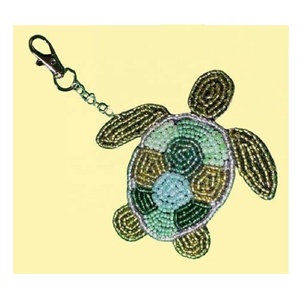 Glass Beads Turtle Keychain Bag Charm Hold to Keys or Bag Charm Key Chains for Bag Purse <b>Backpacks</b> for Girls Gifted Accessory - Product Image 2