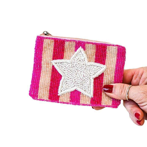 Pochette perlée de perles colorées, broderie artisanale, petit sac, porte-monnaie en gros, motifs complexes, TIMELESS CRAFT TC-0019 - Product Image 3