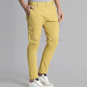 กางเกงคาร์โก้ผ้าแคนวาสทรงตรงสำหรับผู้ชาย สีพื้น น้ำหนักเบา สวมใส่สบาย สั่งผลิตจำนวนมาก ขายส่ง รับทำโลโก้ตามแบบ - Product Image 4