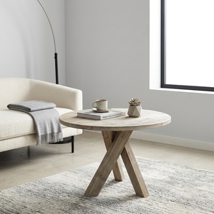 Modern Square Solid Wood Coffee <b>Table</b> Elegant Crossed X Base <b>Wooden</b> Accent <b>Table</b> For <b>Rustic</b> Living Room Setup Art Design Set Art - Product Image 4