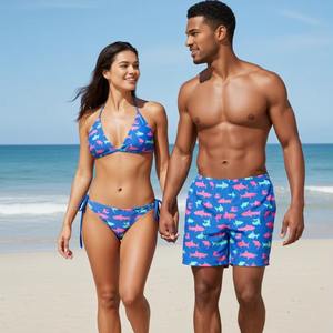 Ensembles de bikinis de plage au design tendance pour couples, entièrement personnalisables, prix de gros, qualité inégalée, designs uniques. - Product Image 4