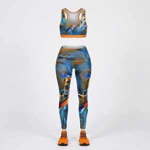 Ensemble de Vêtements de Sport pour Femmes en Gros : Leggings de Yoga Sublimés Effet Ventre Plat et Haut de Sport Assorti pour la Gym et l'Entraînement - Product Image 1