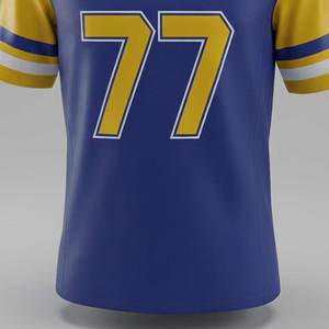 Nuevas llegadas al por mayor: Camisetas de fútbol americano unisex baratas, transpirables, de manga corta, bordadas, de todos los equipos, con logo personalizado. - Product Image 5