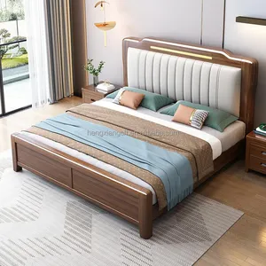 Giường ngủ Queen size khung gỗ tự nhiên màu trắng cao cấp kèm nệm, khuyến mãi nóng, giường đôi có ngăn kéo mở rộng, nội thất phòng ngủ - Product Image 5